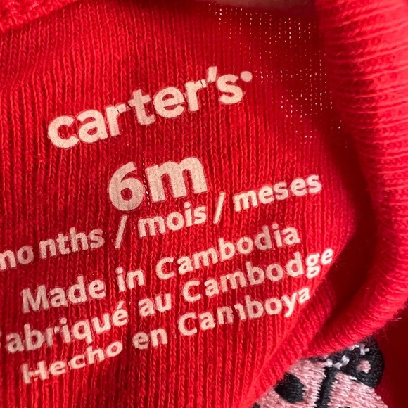 NWOT Carter’s 6M Red Love Bug Girls Top Blouse - Picture 4 of 4